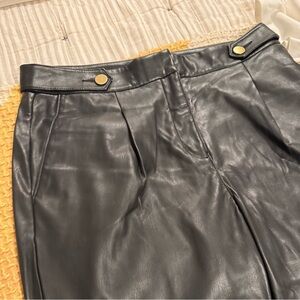 LOFT Black Leather Pants